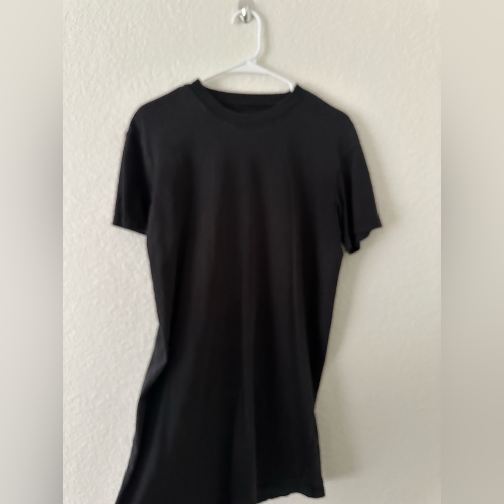 Madewell black cotton T-shirt dress